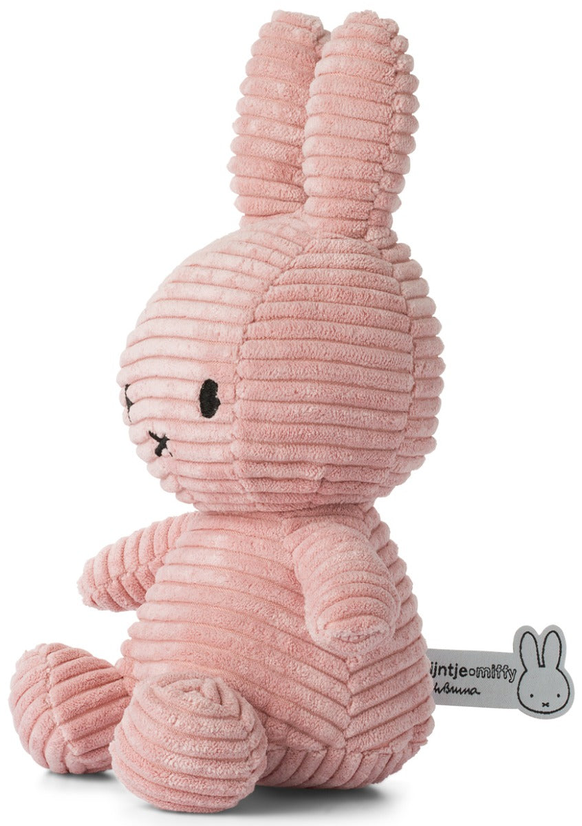 Miffy Plush Sitting ECO Corduroy - Pink (23cm)