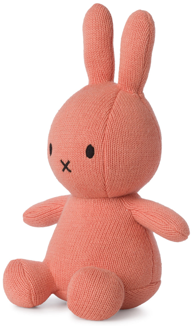 Miffy Plush Sitting Organic Cotton Knit - Peachy Pink (23cm)