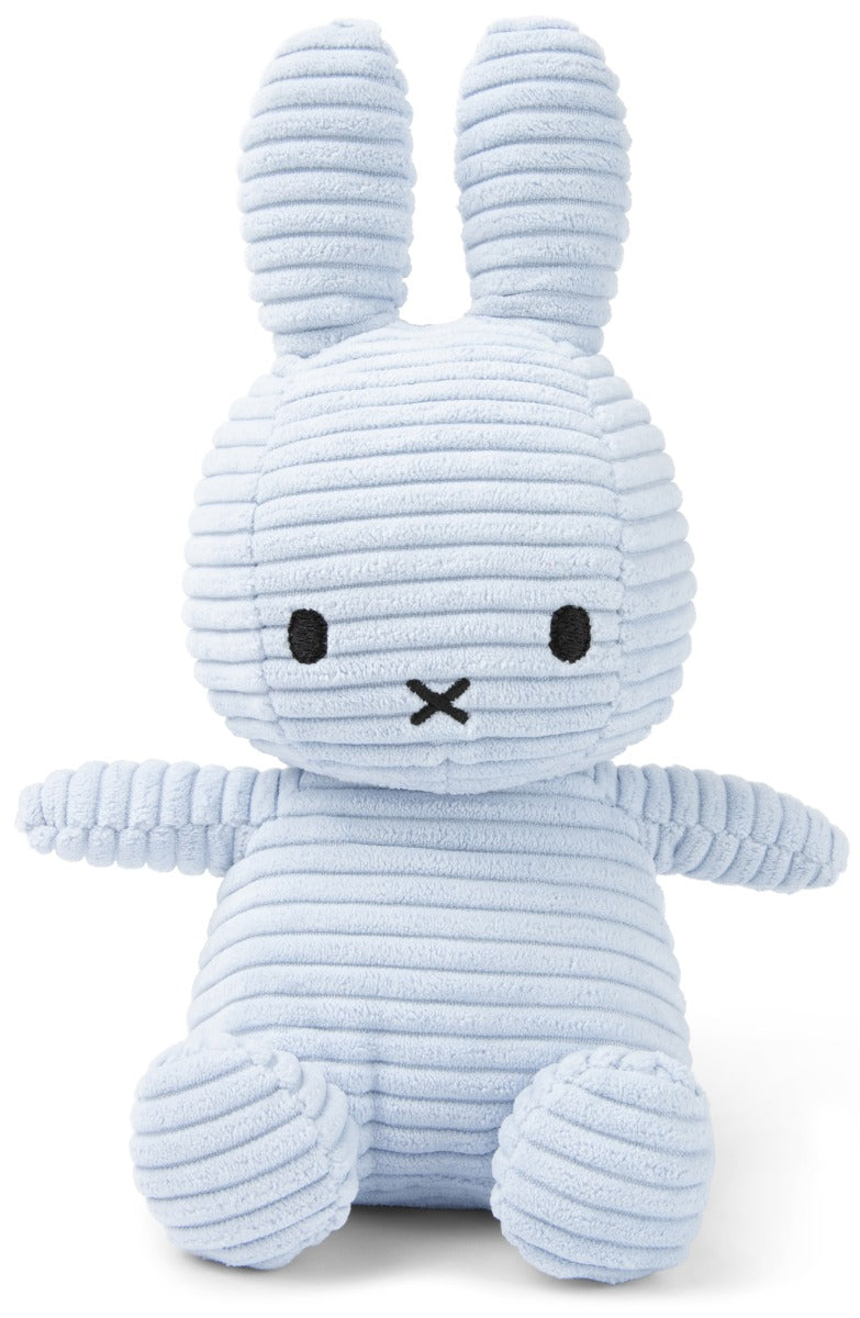 Miffy Plush Sitting ECO Corduroy - Ice Blue (23cm)