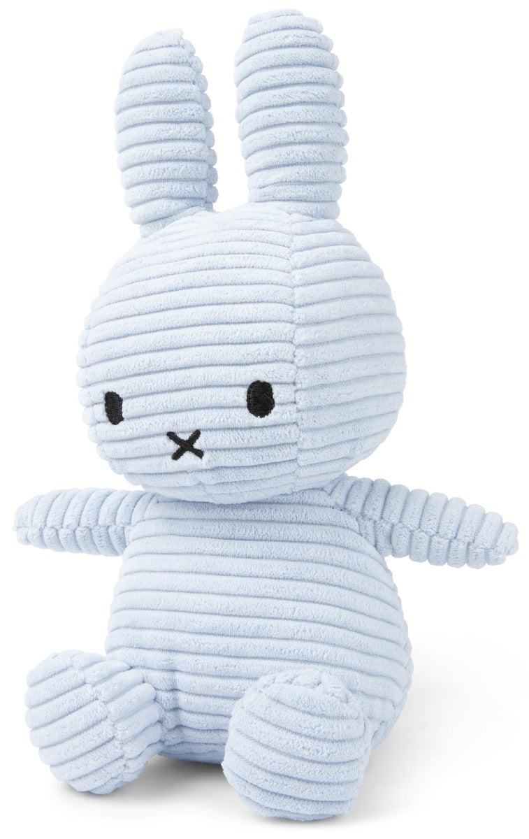 Miffy Plush Sitting ECO Corduroy - Ice Blue (23cm)