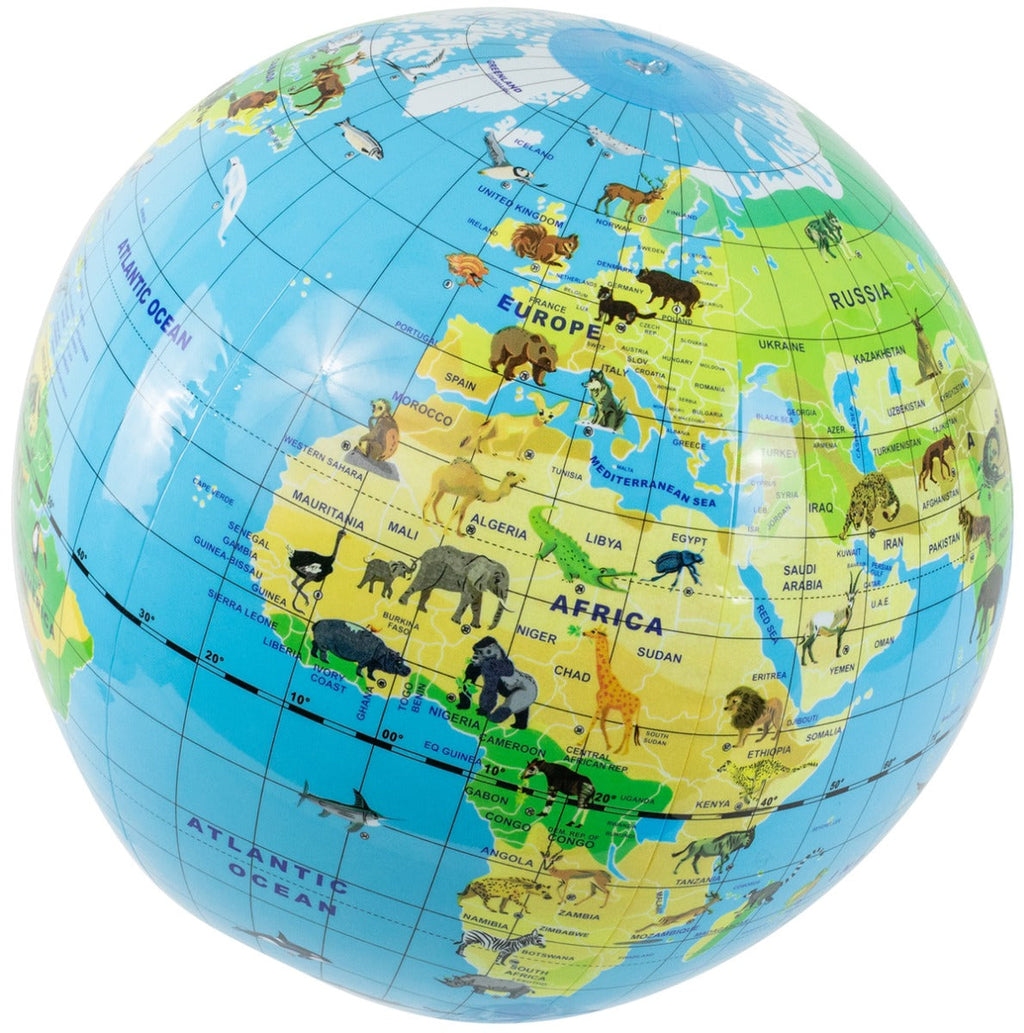 Tiger Tribe Inflatable World Globe - Animal Planet (42cm)