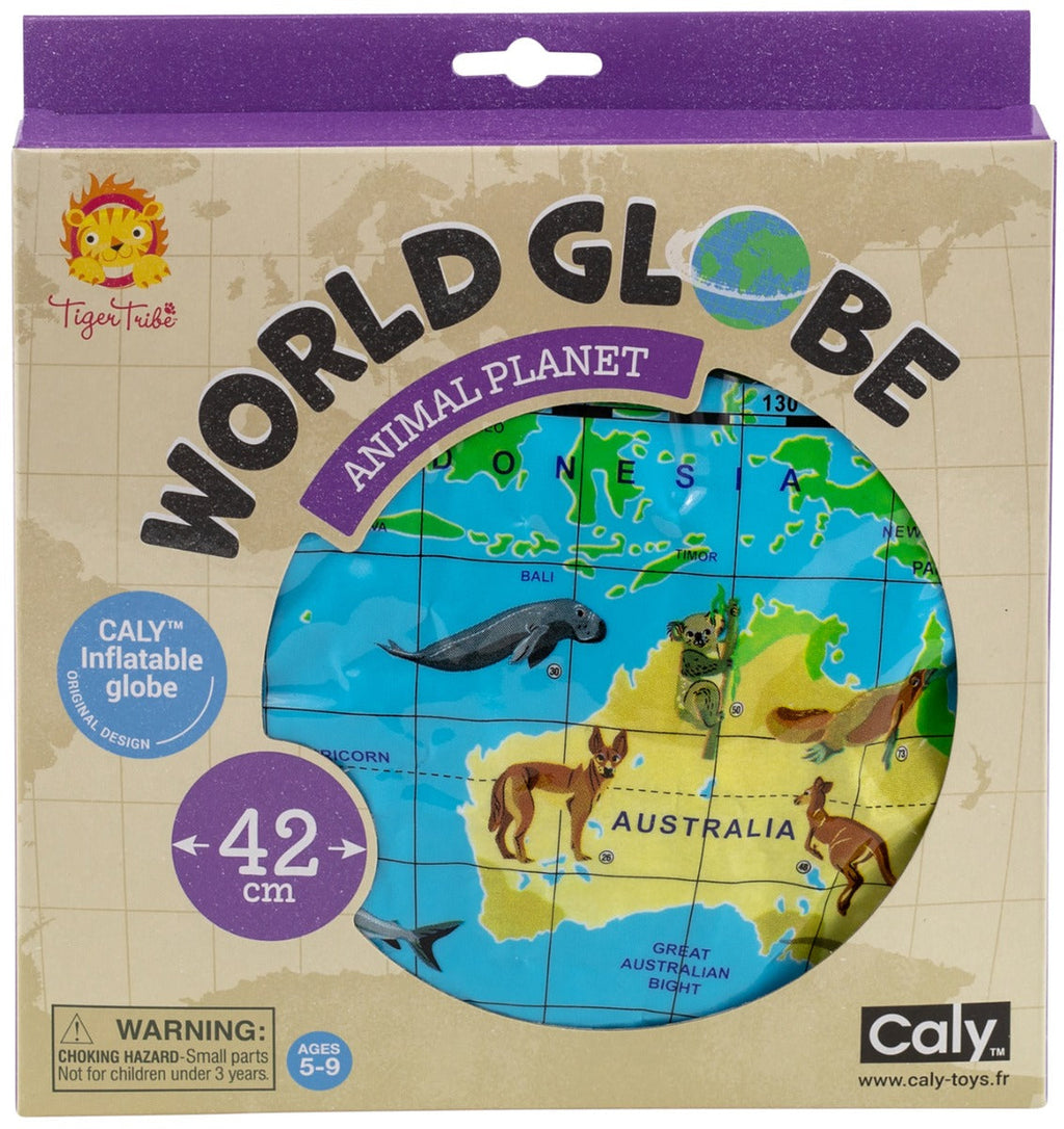 Tiger Tribe Inflatable World Globe - Animal Planet (42cm)