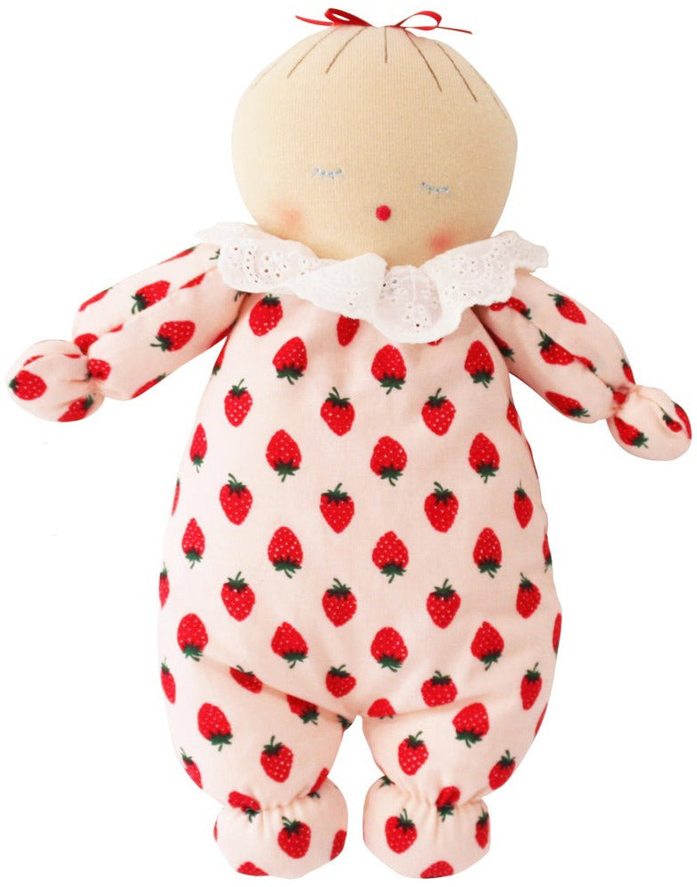 Alimrose Asleep Awake Baby Doll - Strawberry (23cm)