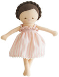 Alimrose Baby Daisy Doll - Pink Stripe (26cm)