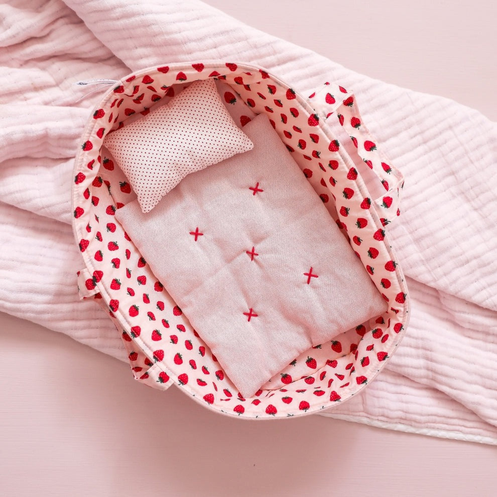 Alimrose Baby Doll Carrier Set - Starwberry & Pale Pink