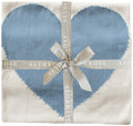 Alimrose Baby Heart Blanket - Natural & Blue