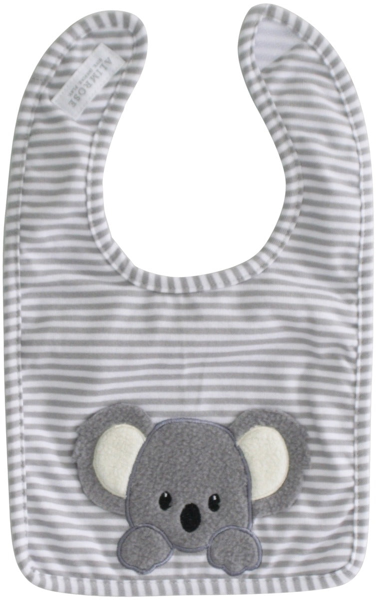 Alimrose Baby Koala Bib - Grey