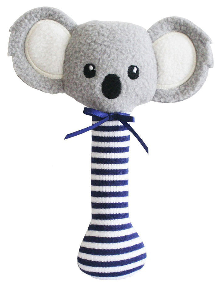 Alimrose Baby Koala Stick Rattle - Navy