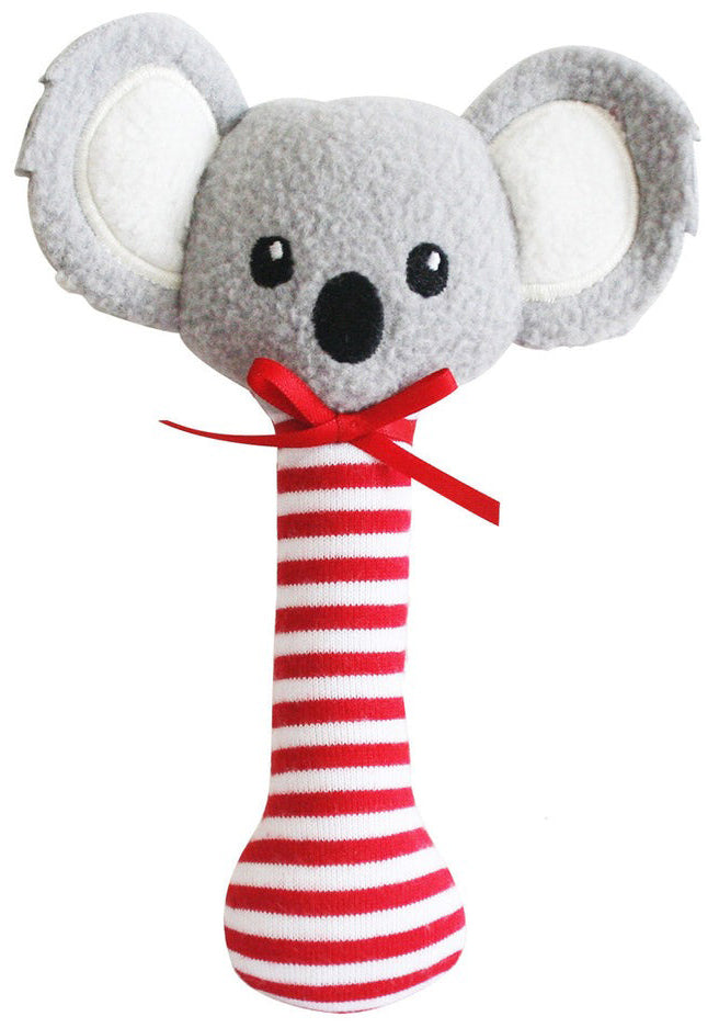 Alimrose Baby Koala Stick Rattle - Red