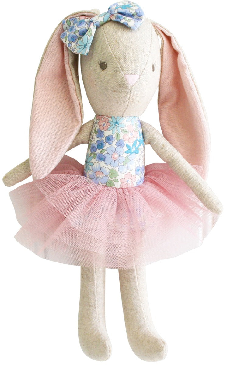 Alimrose Linen Baby Pearl Bunny Toy - Lilly Blue (27cm)