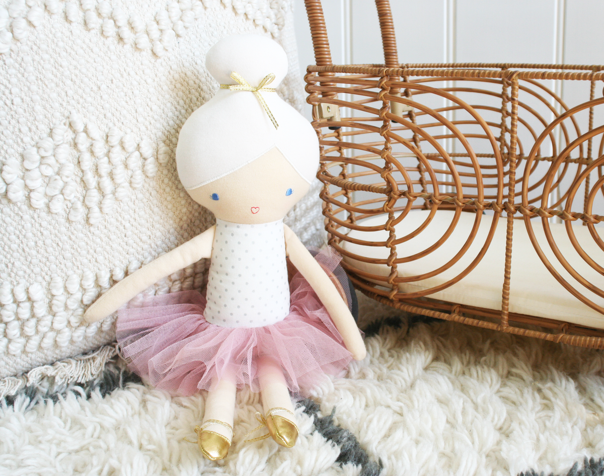 Alimrose Betty Ballerina Doll - Silver Blush (44cm)