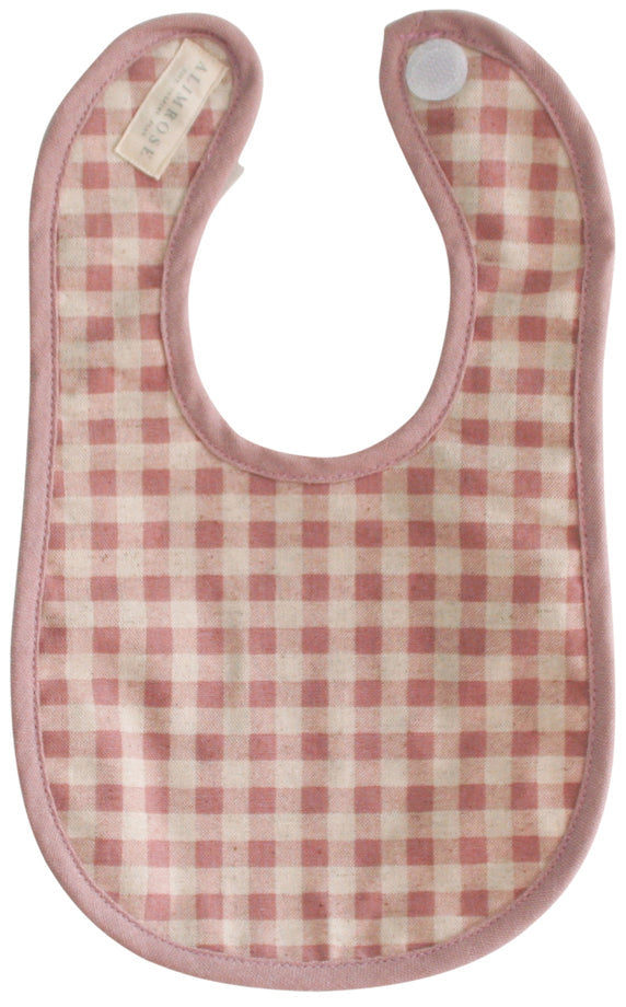 Alimrose Bib - Rose Check Linen