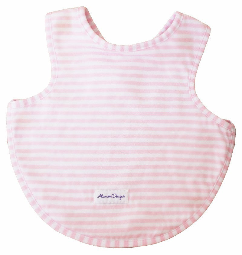 Alimrose Bib with Arm Holes - Pink Stripe