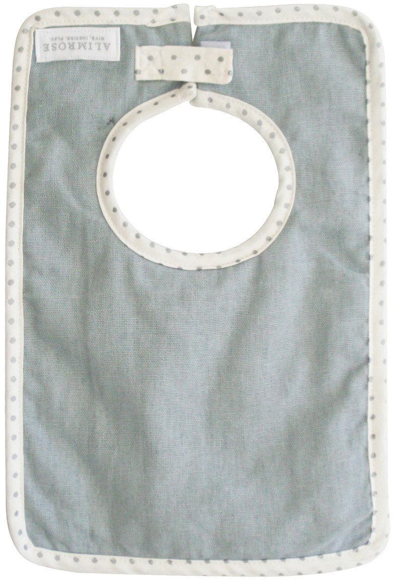 Alimrose Bobby Bib - Grey Linen