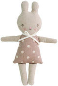 Alimrose Linen Bonnie Bunny Rattle - Mauve (19cm)