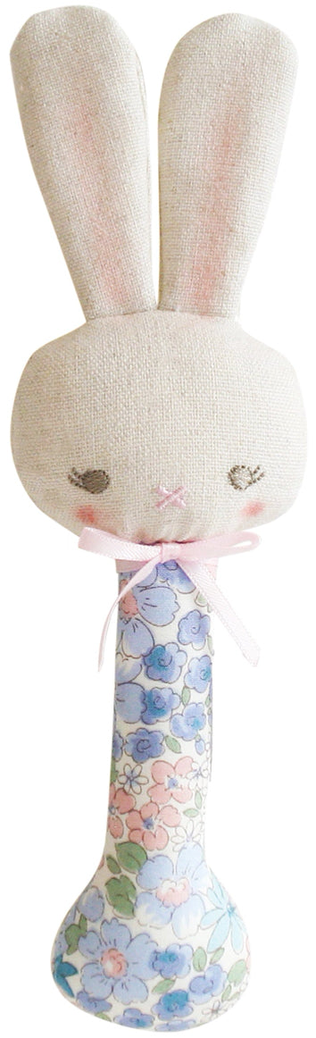 Alimrose Bunny Stick Rattle - Lilly Blue