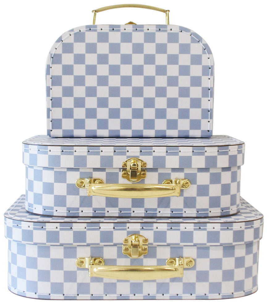 Alimrose Carry Case Set (3pcs) - Blue Check