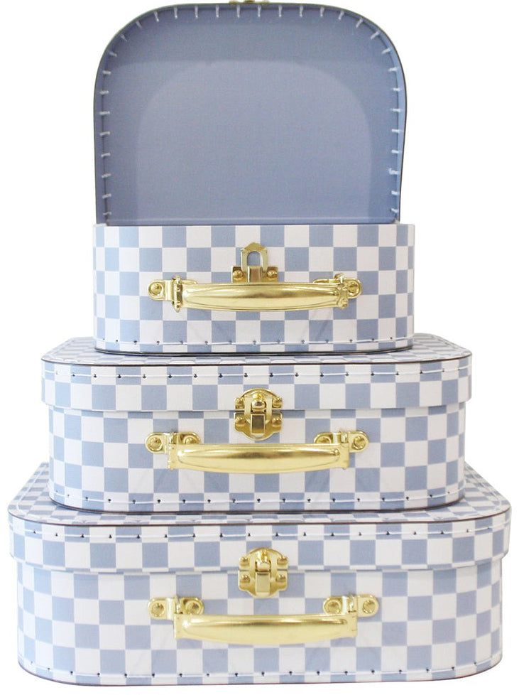 Alimrose Carry Case Set (3pcs) - Blue Check