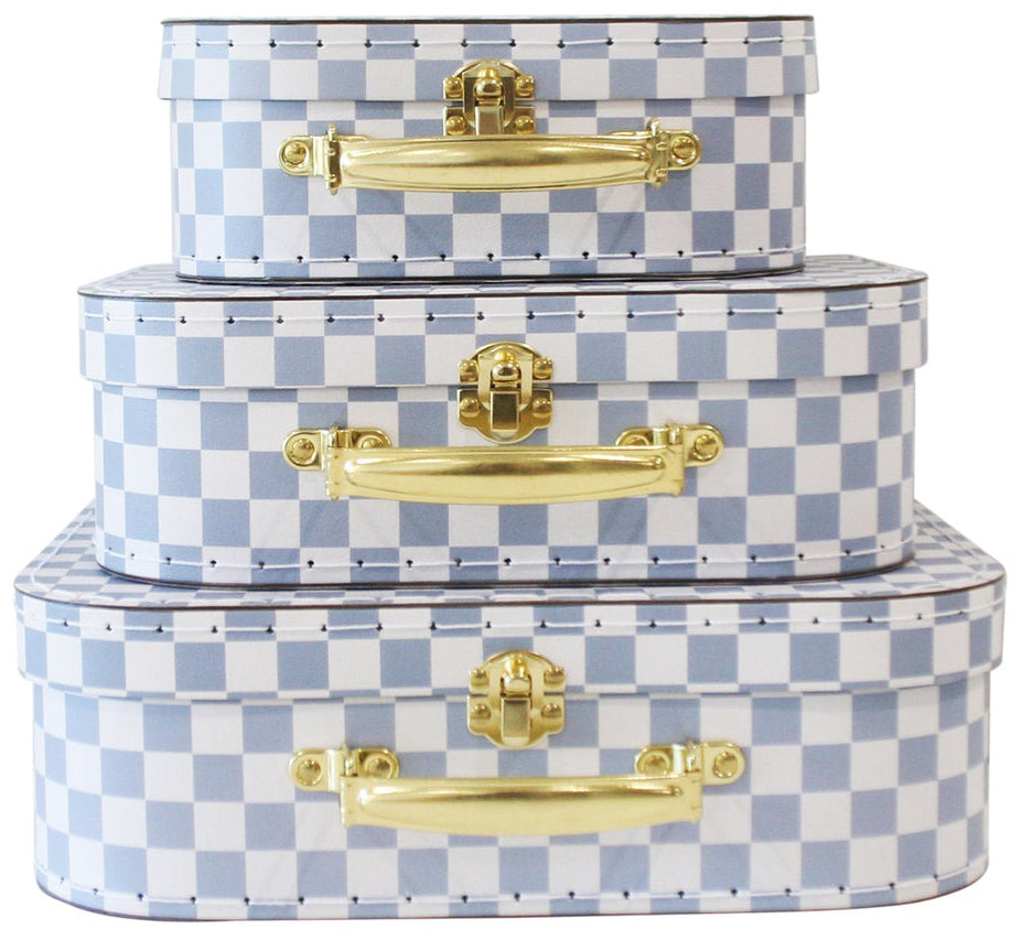 Alimrose Carry Case Set (3pcs) - Blue Check
