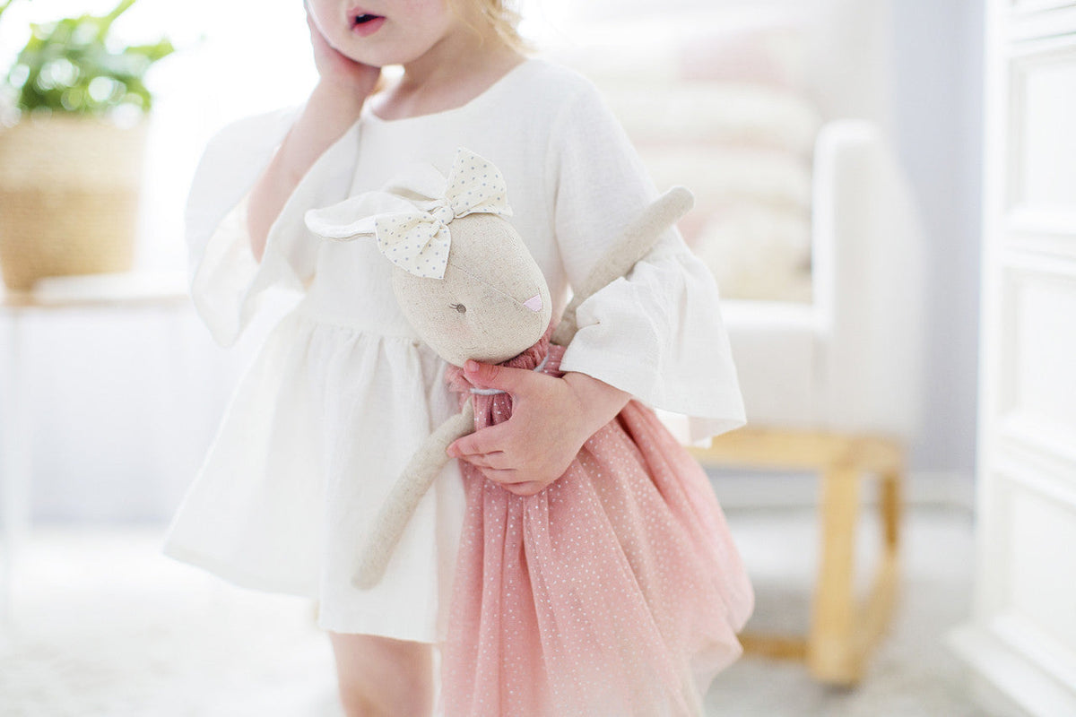 Alimrose Daisy Bunny Toy - Blush Sparkle (48cm)