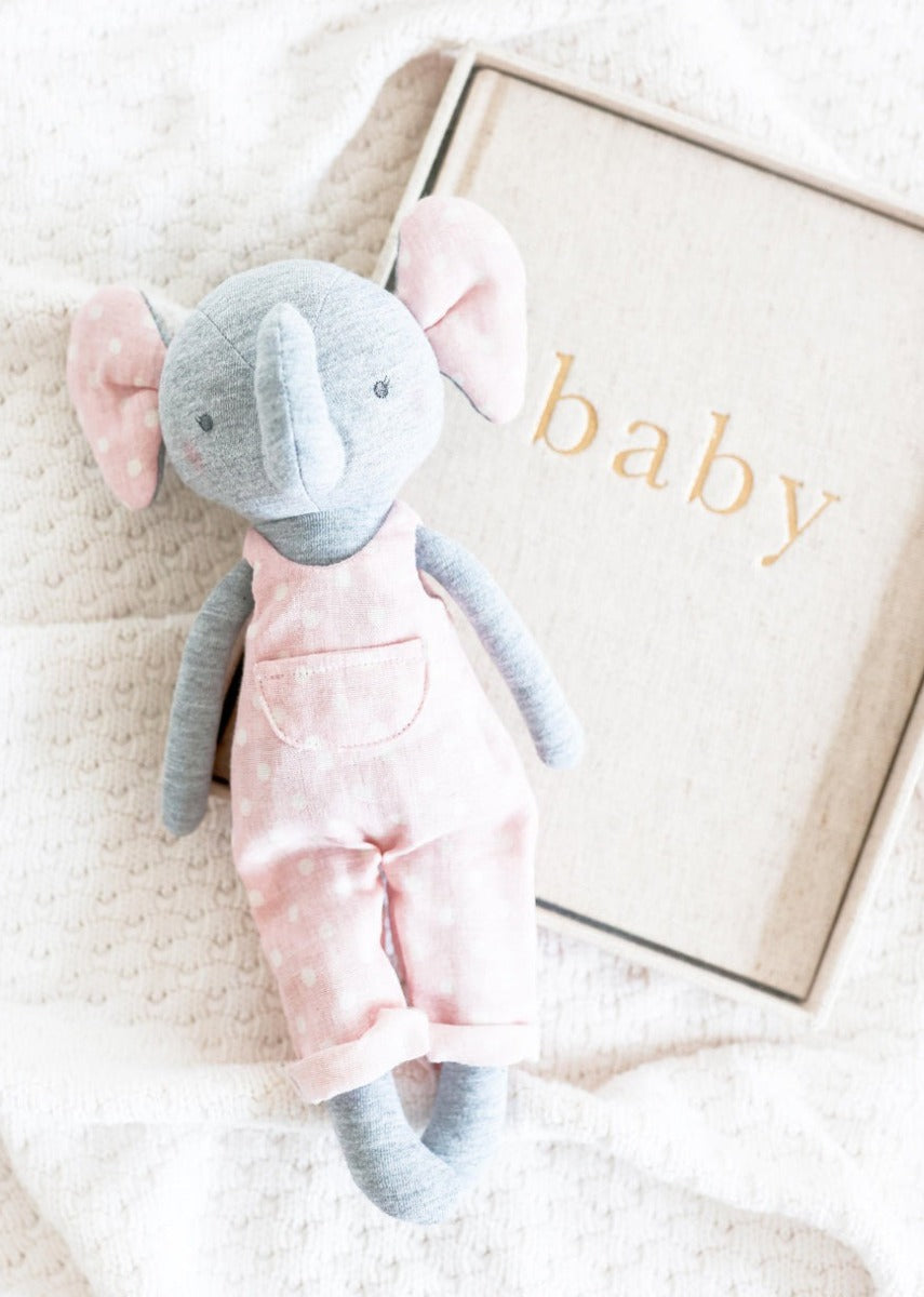 Alimrose Edith Elephant - Pink (28cm)