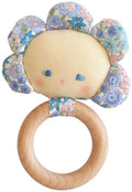 Alimrose Flower Baby Teether Rattle - Lilly Blue