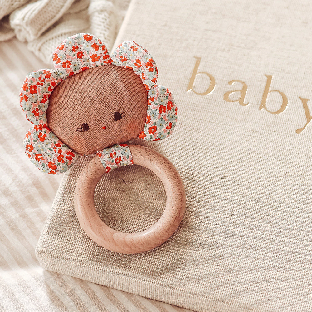Alimrose Flower Baby Teether Rattle - Sweet Floral