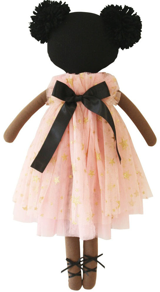 Alimrose Halle Ballerina Doll - Darker Brown & Ebony (48cm)