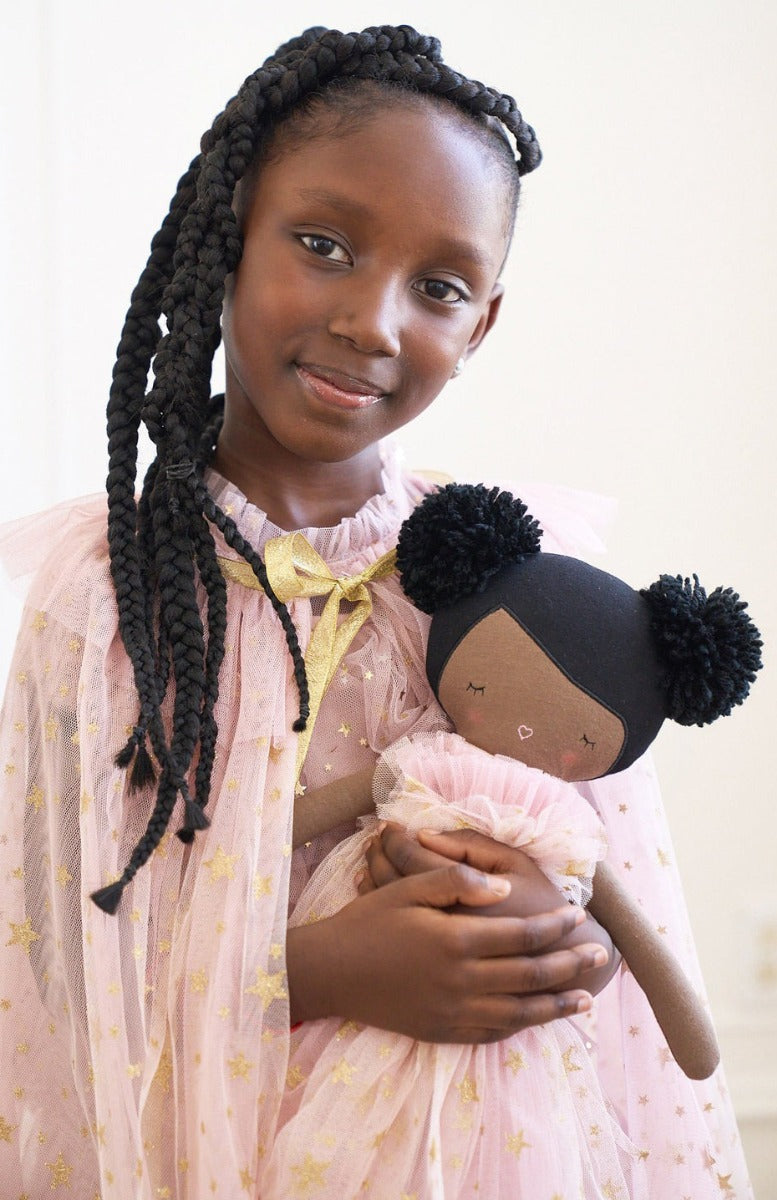 Alimrose Halle Ballerina Doll - Darker Brown & Ebony (48cm)