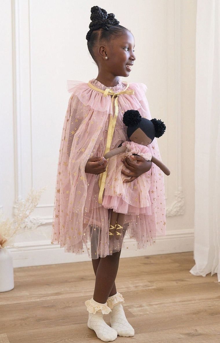 Alimrose Halle Ballerina Doll - Darker Brown & Ebony (48cm)