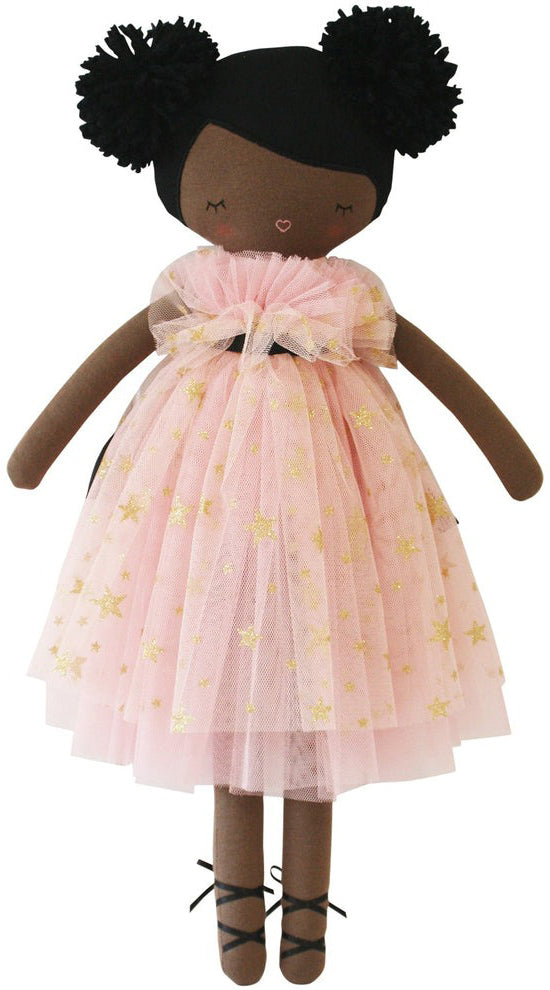 Alimrose Halle Ballerina Doll - Darker Brown & Ebony (48cm)