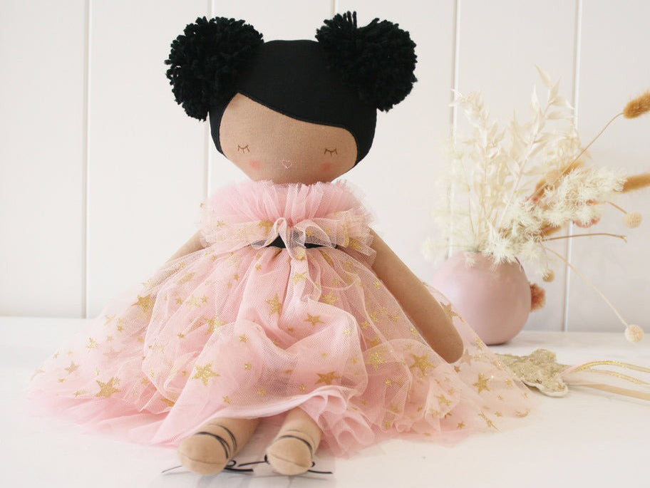 Alimrose Halle Ballerina Doll - Light Brown & Ebony (48cm)