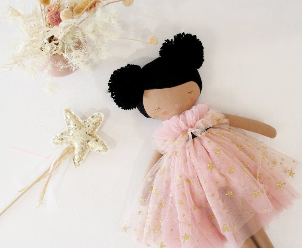 Alimrose Halle Ballerina Doll - Light Brown & Ebony (48cm)