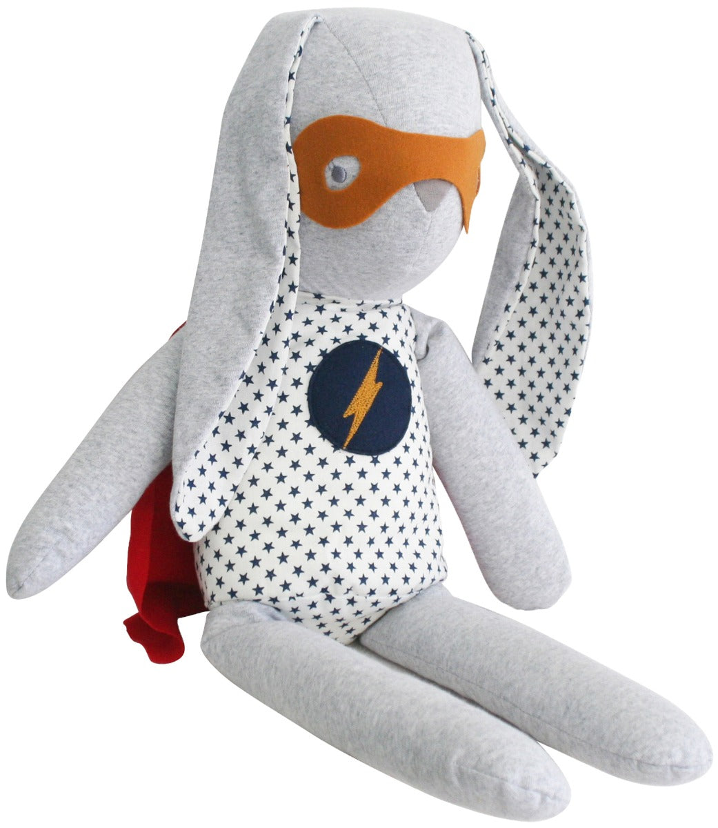 Alimrose Super Hero Cuddle Bunny - Navy Star (51cm)