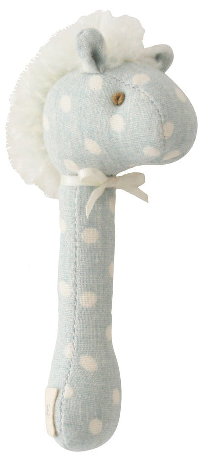 Alimrose Horse Stick Rattle - Duck Egg Blue
