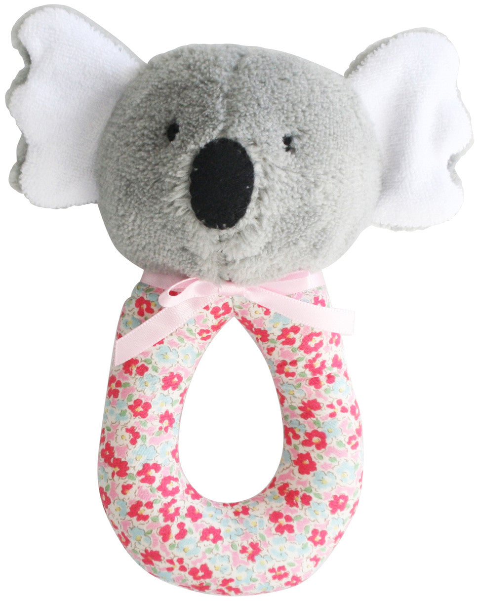 Alimrose Koala Grab Rattle - Sweet Floral