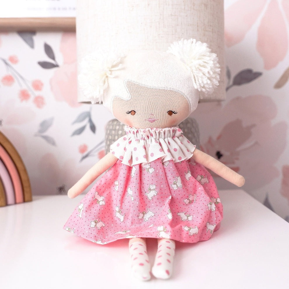 Alimrose Layla Doll - Pink Puppies (35cm)