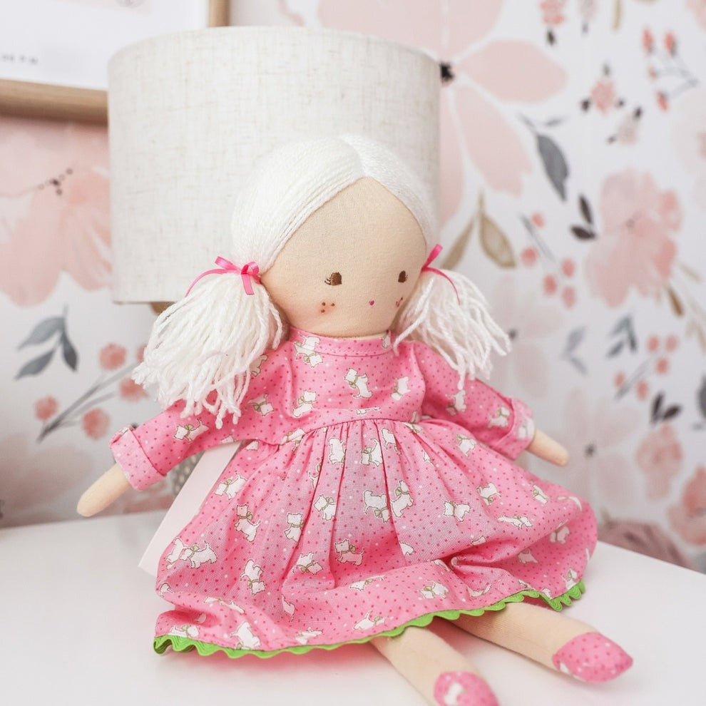 Alimrose Matilda Doll - Pink Puppies (44cm)