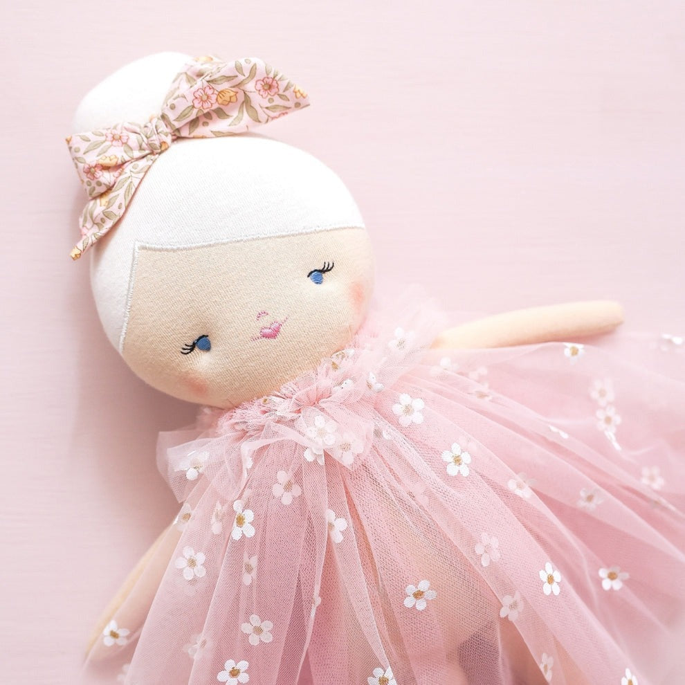 Alimrose Mia Doll - Pink & Daisy Tulle (44cm)