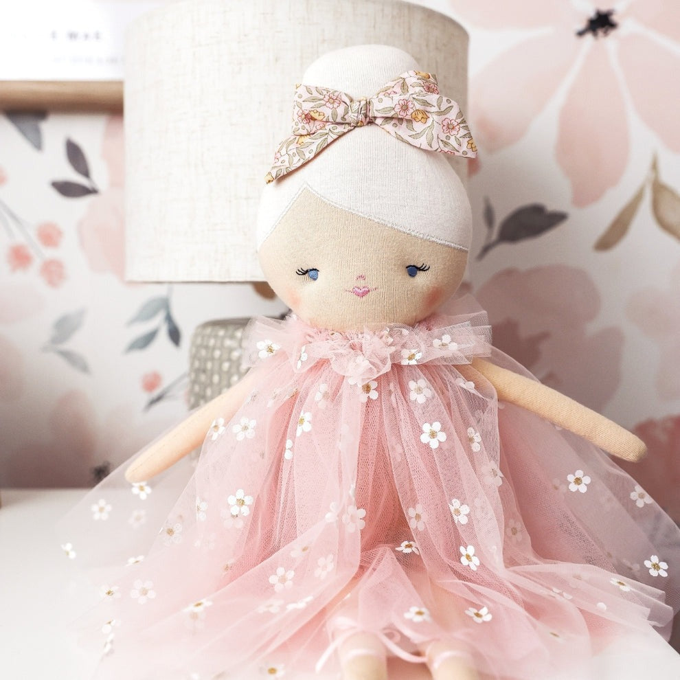 Alimrose Mia Doll - Pink & Daisy Tulle (44cm)