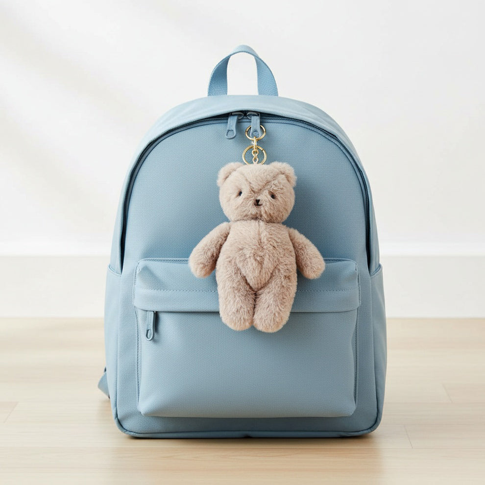 Alimrose Mini Bear Bag Charm - Grey (20cm)