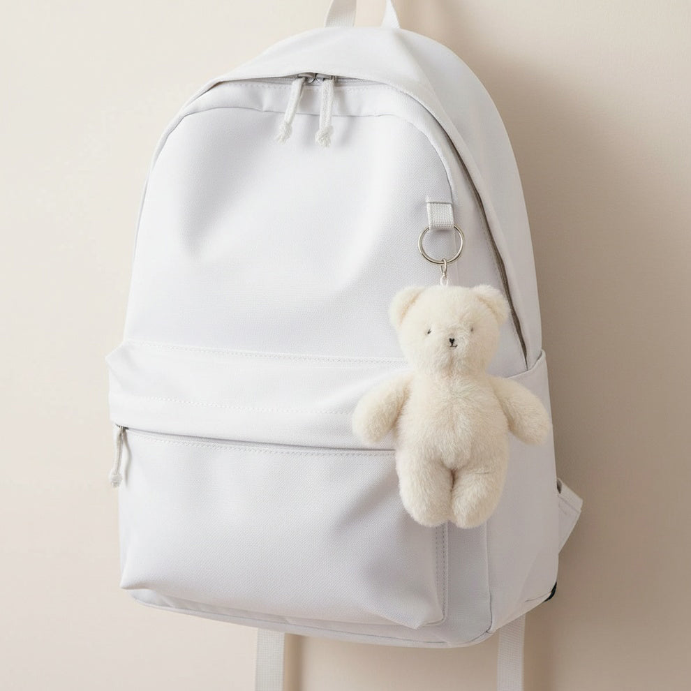 Alimrose Mini Bear Bag Charm - Ivory (20cm)