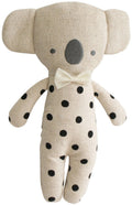 Alimrose Mini Koala Squeaker - Black Linen Spot (18cm)