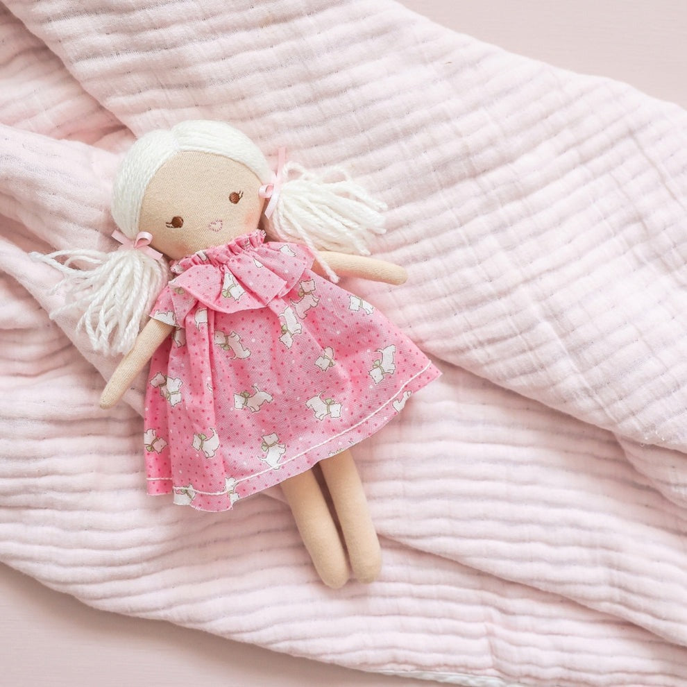 Alimrose Mini Matilda Doll - Pink Puppies (23cm)