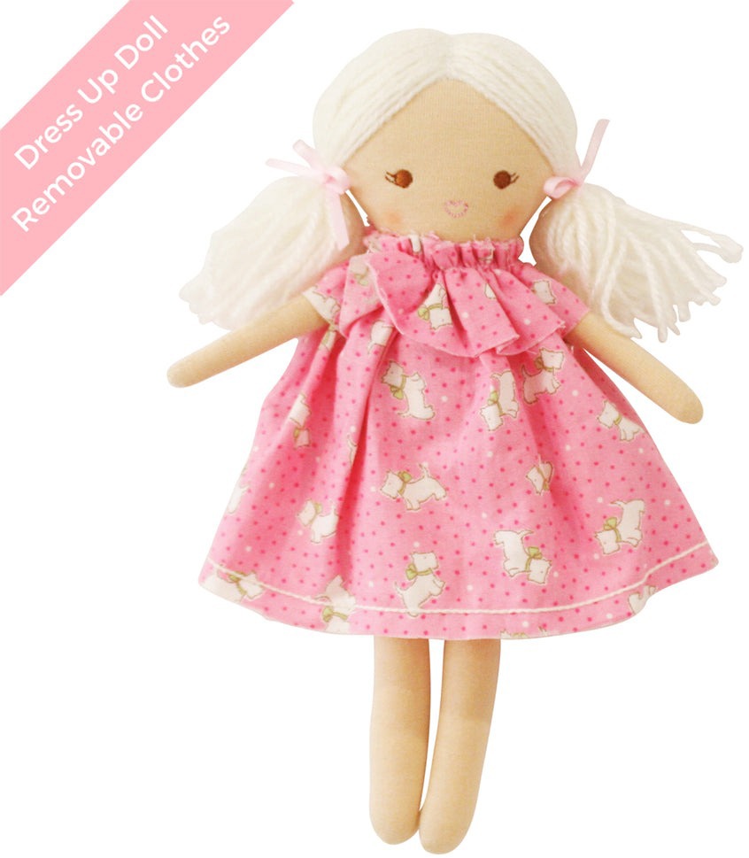 Alimrose Mini Matilda Doll - Pink Puppies (23cm)
