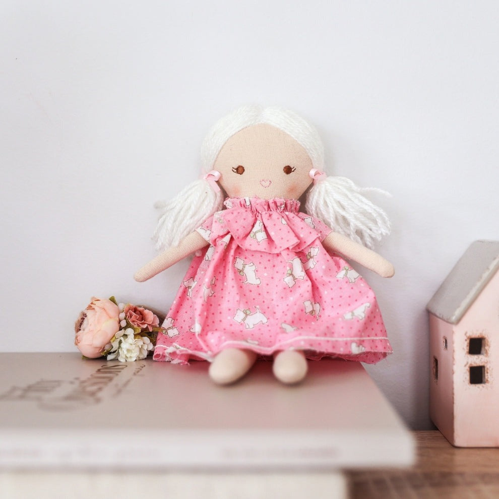 Alimrose Mini Matilda Doll - Pink Puppies (23cm)