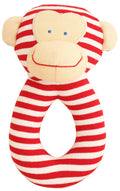 Alimrose Monkey Grab Rattle - Red Stripe