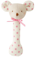 Alimrose Mouse Stick Rattle - Berry Polka