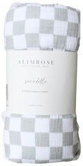Alimrose Organic Muslin Swaddle - Grey Check