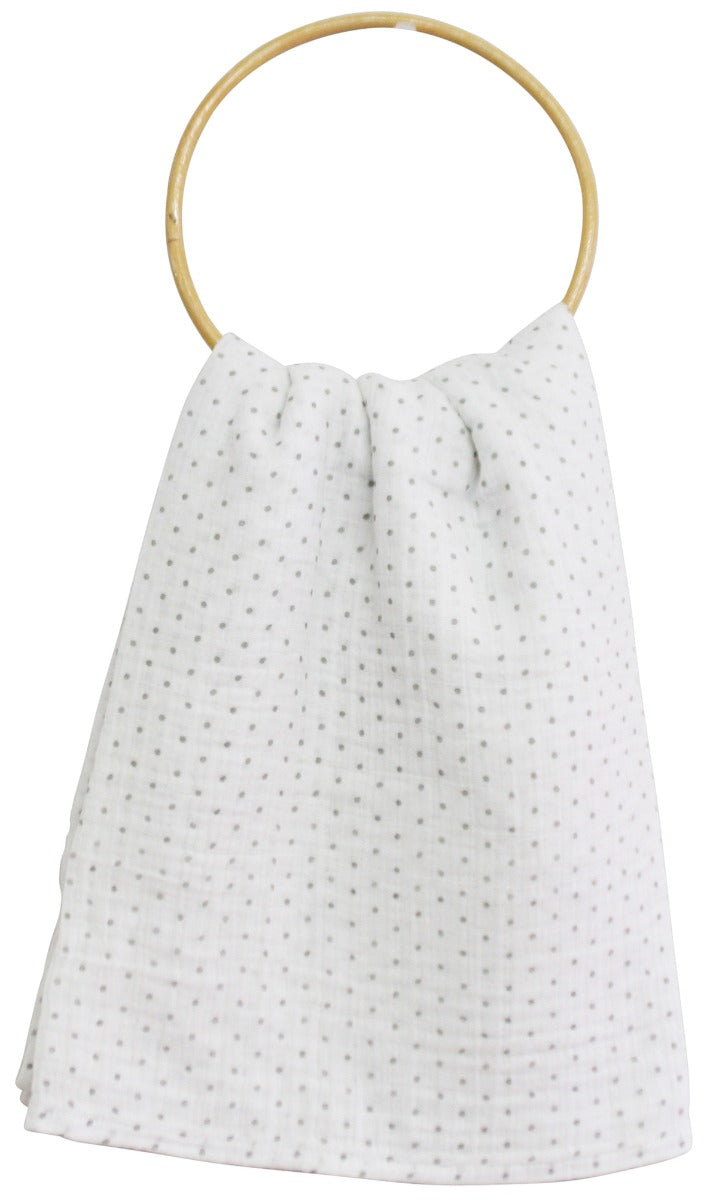 Alimrose Muslin Cotton Swaddle - Grey Spot Dark